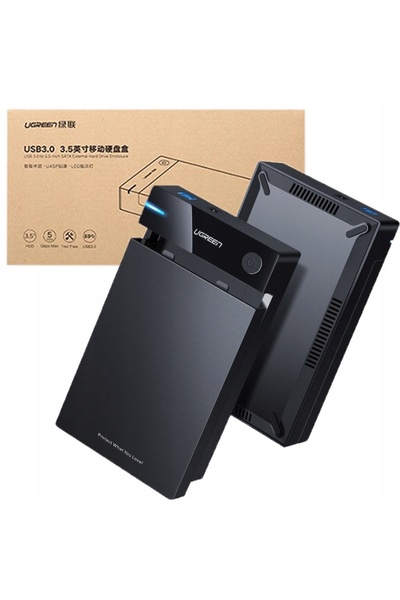 Ugreen Carcasă externă HDD USB 3.0 SATA pentru calculator și laptop, negru