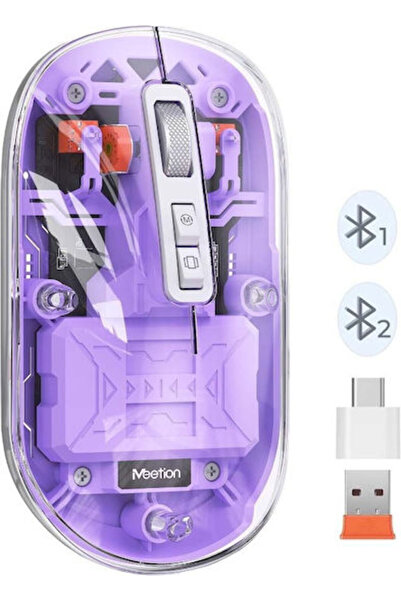 MeeTion MT-BTM005 Ασύρματο ποντίκι Bluetooth Μωβ