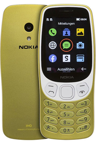 Nokia 3210 Κινητό τηλέφωνο διπλής SIM με πλήκτρα, Χρυσό Y2K