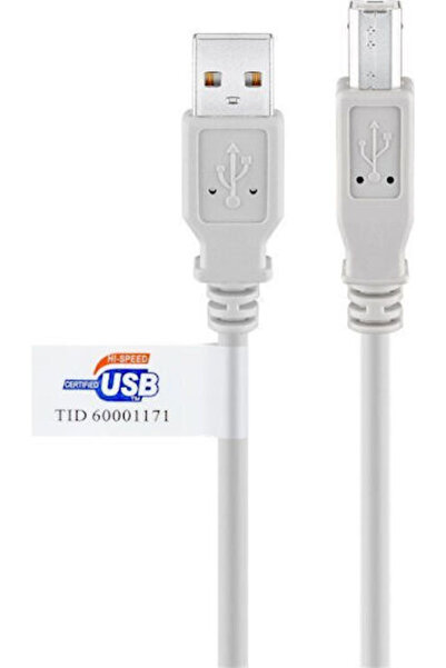 goobay Καλώδιο USB 2.0 2μ Α-Αρσενικό σε Β-Αρσενικό Γκρι (50831)