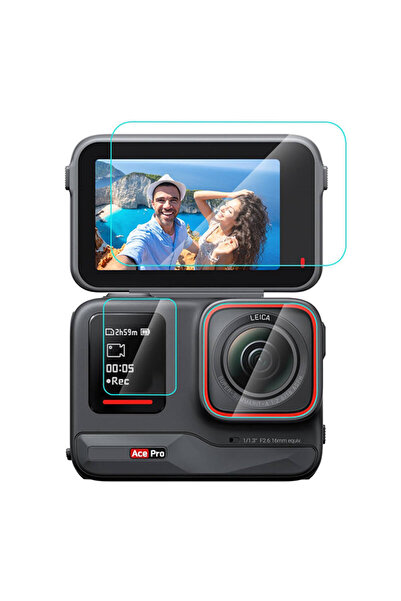 PULUZ 3-In-1 Tempered Glass Cover For Insta360 Ace Pro Protection Kit