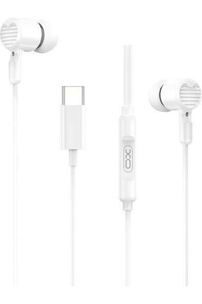 Xo EP84 Ενδοωτικά ακουστικά handsfree με υποδοχή USB-C, Λευκά