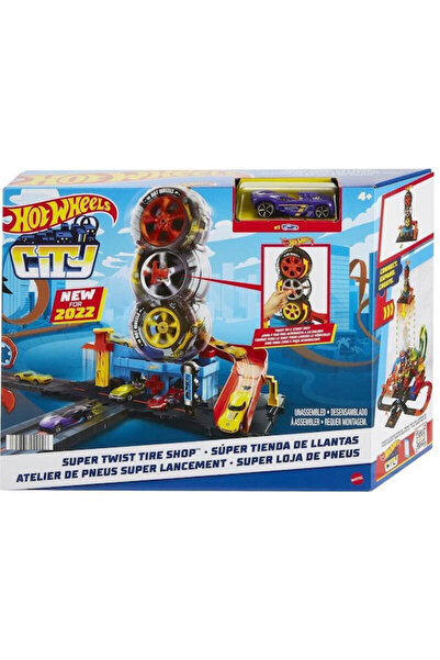 HOT WHEELS Σίτι Σούπερ Τουίστ Κατάστημα Ελαστικών & Γκαράζ για Ηλικίες 5+