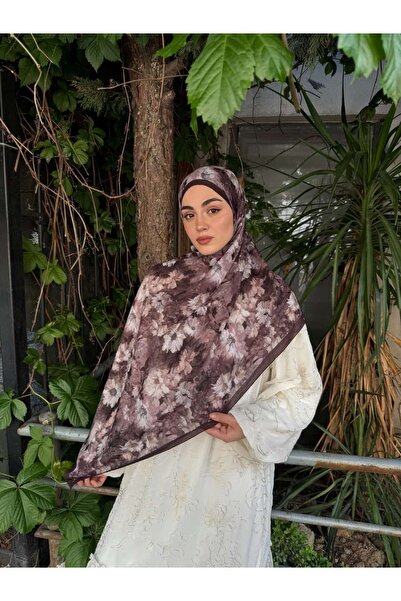 ARZU SEMA Elya Desen Dried Rose Bamboo Crush Shawl 75X185 cm