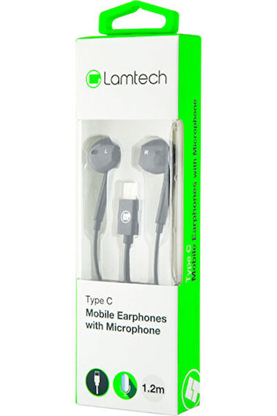 Lamtech LAM020946 Ακουστικά ψείρες handsfree με υποδοχή USB-C Μαύρο