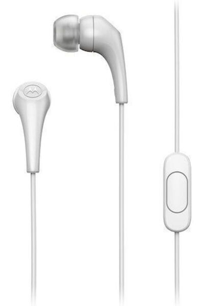 Motorola Ακουστικά ψείρες 2S ενδοωτικά handsfree με βύσμα 3.5mm Λευκά