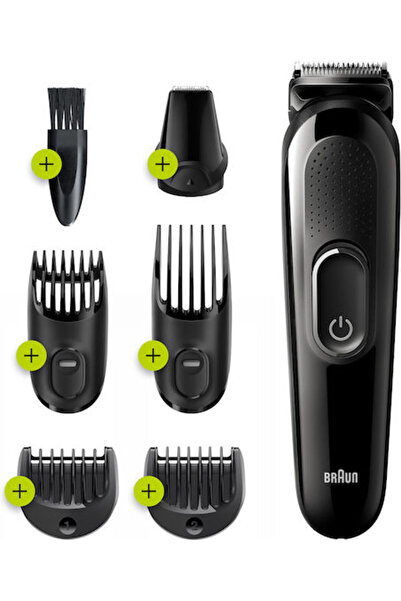 Braun Σετ Επαναφορτιζόμενη Κουρευτική Μηχανή Μαύρο MGK3225