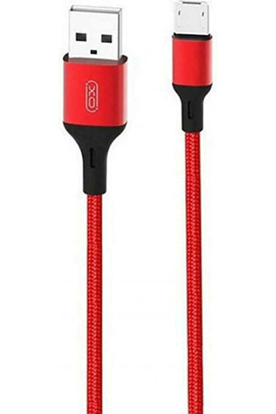 Xo NB143 2μ Πλεκτό Καλώδιο USB 2.0 σε micro USB Κόκκινο (XO-NB143-MICRO-2M-RD)