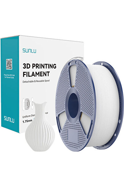 Sunlu Νήμα εκτυπωτή 3D PLA 1.75mm Λευκό 1kg Κωδικός: 085090