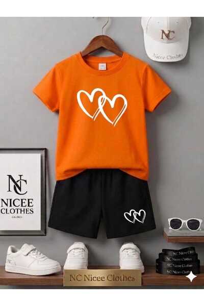 NC Nicee Clothes Tricou și pantaloni scurți de vară pentru copii, unisex (imp...