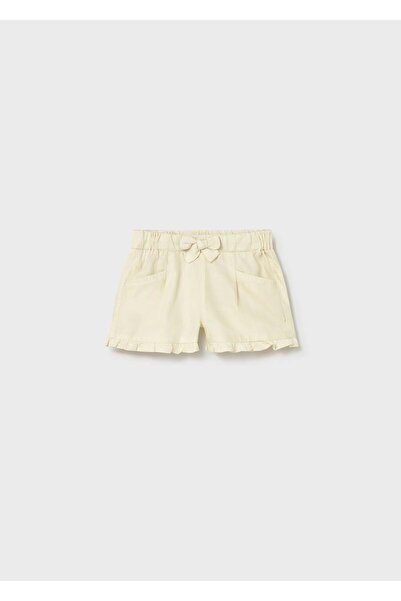 MAYORAL Baby Girl Ruffled Poplin Shorts Cream