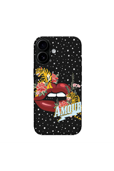 Other Apple Iphone 16 plus Amour Black Colored Silicone TPU Θήκη