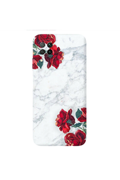Other Huawei P40 Lite red roses marble Transparent Silicone TPU Θήκη
