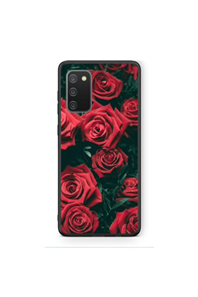 Other Samsung A02s Red Roses Black Glossy Θήκη