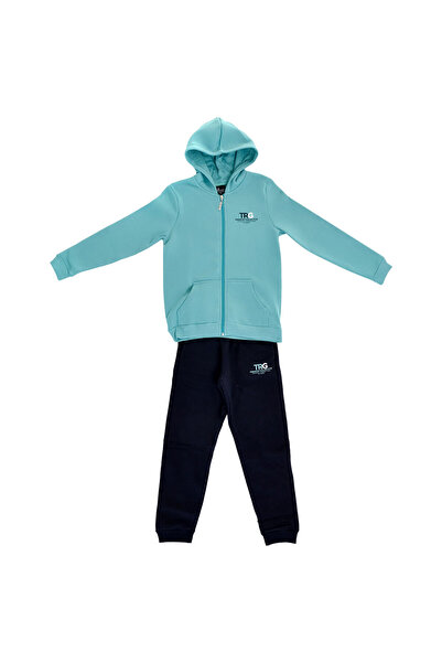Target Set Fleece pentru copii: Jachetă, Hanorac și Pantaloni cu manșete "TRG...