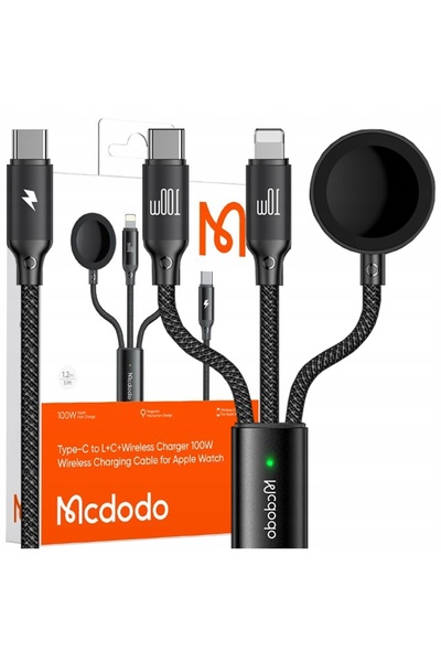 Mcdodo Inductive Charger For Apple Watch 3In1 Cable For Iphone Macbook 100W