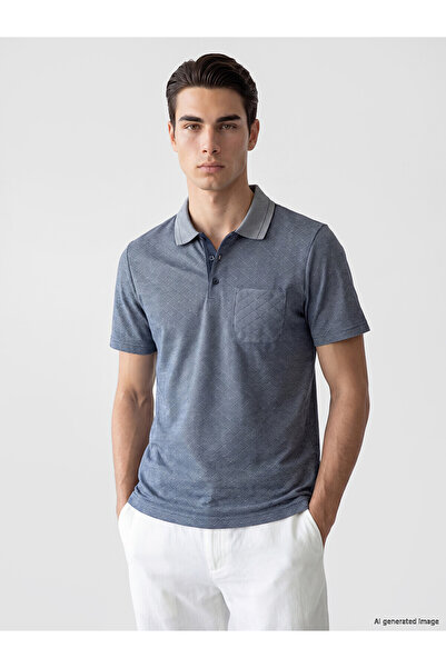 LC Waikiki Vizyon New Season Polo Collar Textured Men's T-Shirt