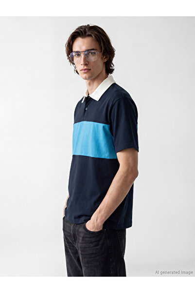 LC Waikiki Peak New Season Relax Fit Color Blocked Men's T-Shirt