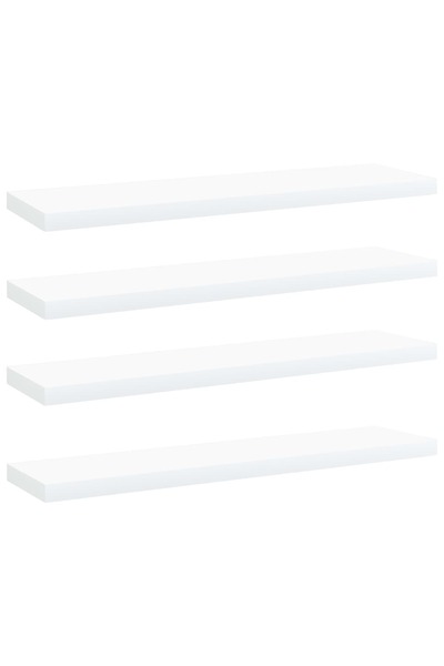 vidaxl Plăci bibliotecă, 4 buc., alb, 40 x 10 x 1,5 cm, PAL