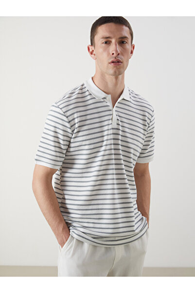 LC Waikiki Tricou pentru bărbați cu guler polo în dungi