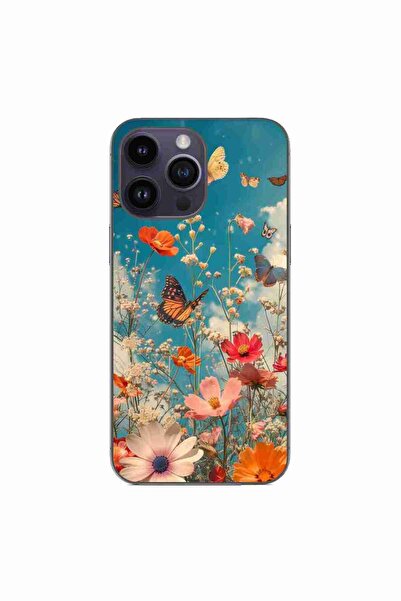 OEM Husa compatibila cu Apple iPhone 15 Pro Max Silicon Gel Tpu Model Flori s...