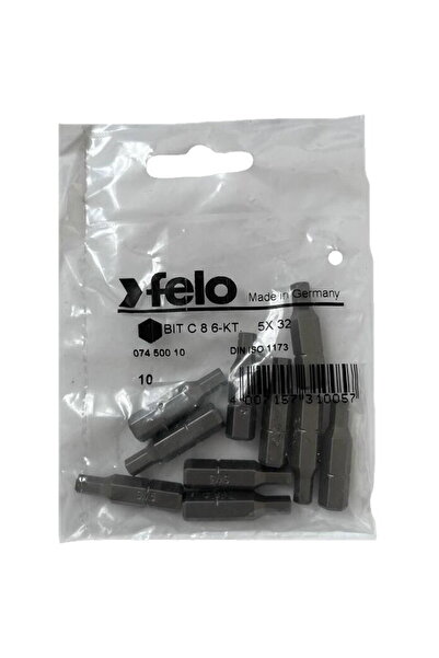 FELO Set 10 biti seria Industrial profil HEX, C8, HX5.0, 32mm