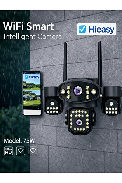 OEM 360° PTZ WiFi Güvenlik Kamerası 4 Lensli Ultra HD Akıllı Kamera Gece Görü...