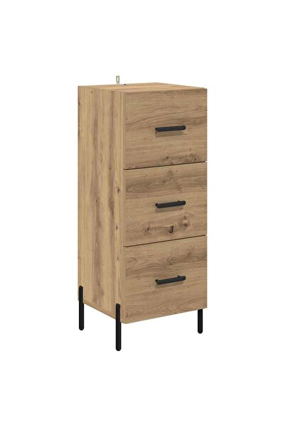 vidaxl Bufet stejar artizanal 34 x 34.5 x 90 cm Lemn compozit
