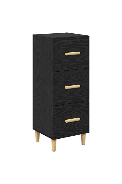 vidaxl Bufet cu sertar Stejar negru 34.5 x 34 x 90 cm Lemn compozit