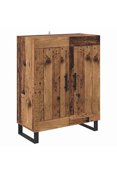 vidaxl Bufet Lemn Vechi 69,5 x 34 x 90 cm Lemn Ingineresc și Fier