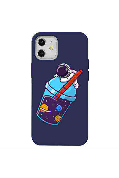 Other Apple iPhone 12 Longing in space Dark blue Colored Silicone TPU Θήκη
