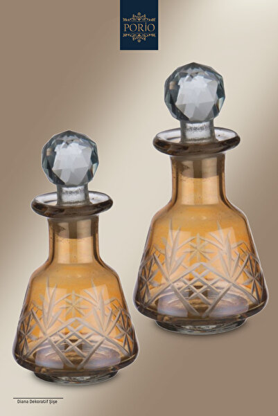 Porio Diana Desenli Dekoratif Modern Cam Şişe PR77-1029
