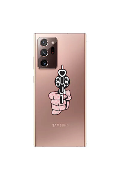Other Samsung Note 20 Ultra Heart gun Transparent Silicone TPU Θήκη
