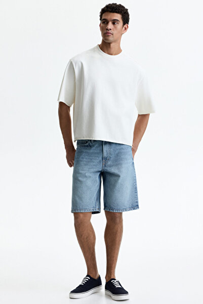 H&M Kot Şort Relaxed