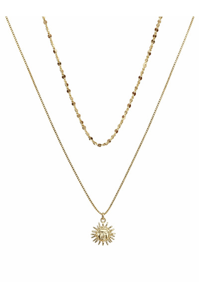 Sade Accessory Çift Zincirli Güneş Kolye