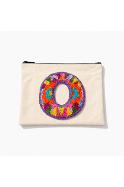 Kişiye Özel Harf İşlemeli Punch Clutch Çanta