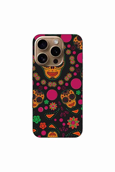 OEM Калъф, съвместим с Apple iPhone 16 Pro, силиконов гел TPU, с десен Хелоуи...