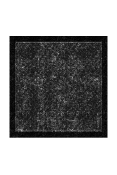 Bursa İpek Black Frankincense Pattern Sura Silk Scarf
