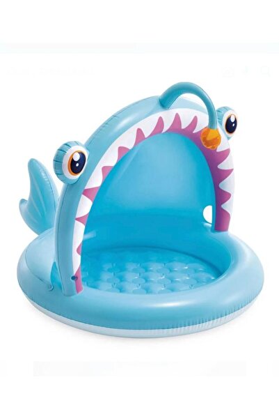 de Piscina Acoperita Bleu cu Model Pestisor pentru Copii 127x102x86cm