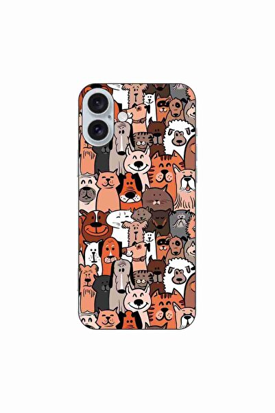 OEM Husa compatibila cu Apple iPhone 16 Plus Silicon Gel Tpu Model Caini si P...