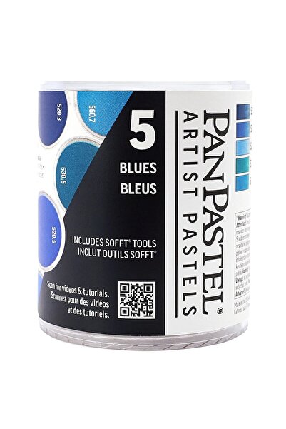 Panpastel Artist Pastel Paint 5 Blues Set