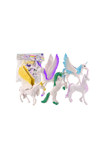 PlayFun Jucărie Pluș Set figurine unicorn Pegasus aripi Moale Hipoalergenic C...