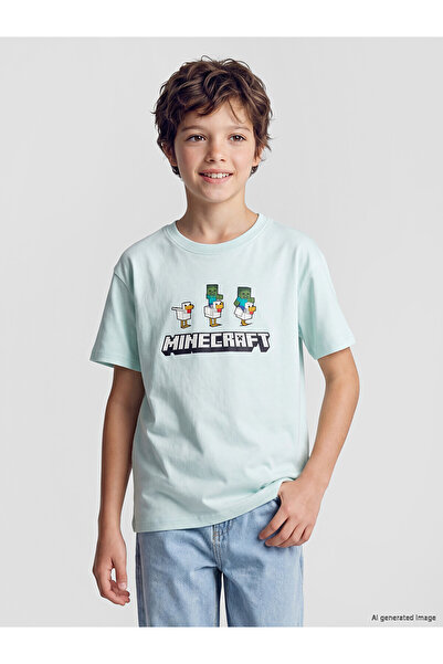 LC Waikiki NEVAVM Difference Minecraft majica za dečake sa printom