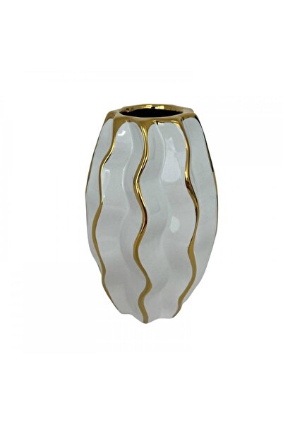 OEM Vaza decorativa din Ceramica Cu Dungi Valuri