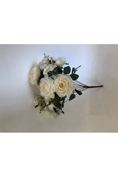 OEM Flori Artificiale Buchet 7 Trandafiri Cu 4 Hortensii Ivoar
