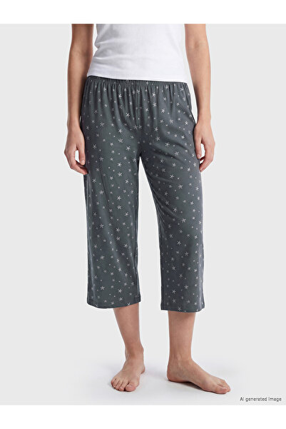 LC Waikiki Star Printed Women's Capri Pajama Bottoms