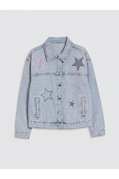 LC Waikiki Nevavm Stoned Girl's Jean Jacket with a Difference
