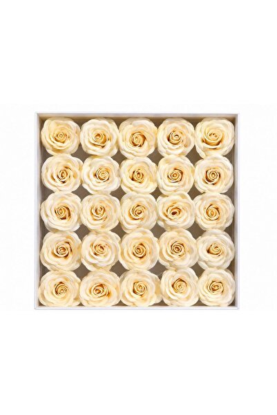 OEM Set 25 Trandafiri De Sapun Parfumati, Aspect Criogenat, 7cm Sampanie