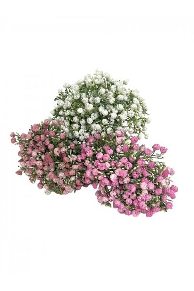 OEM Flori Artificiale Buchet Verdeata Cu Floarea Miresei Roz Prafuit