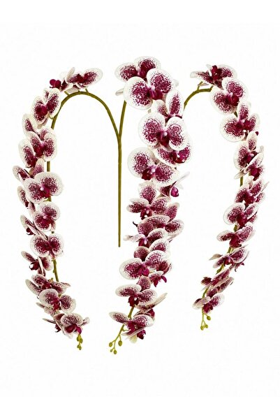OEM Orhidee artificiala 21 flori 36 Crem-Grena
